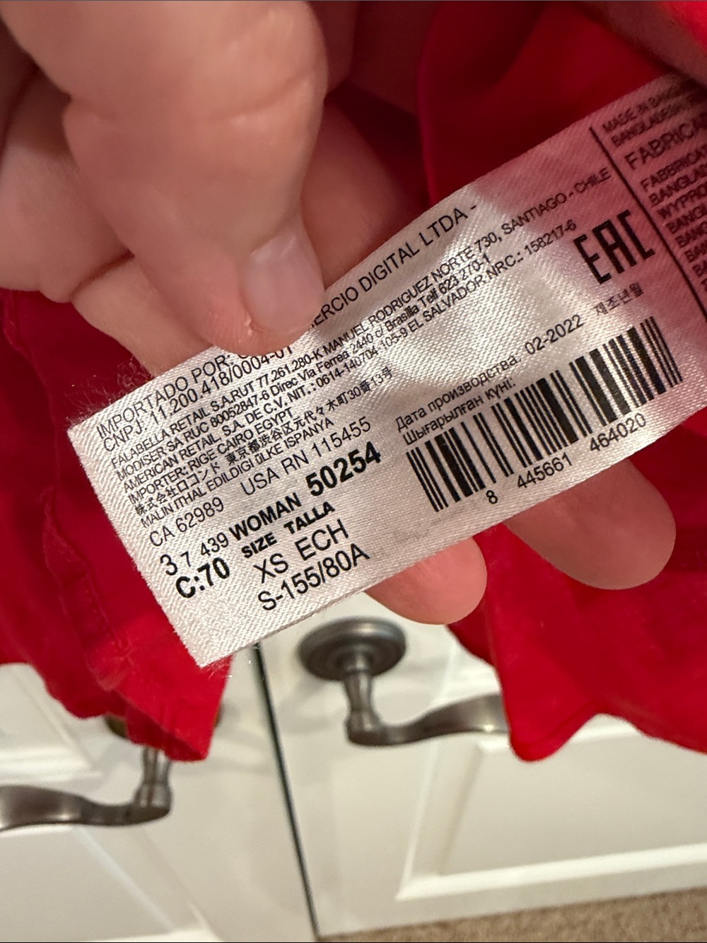 MNG Red Ruffle Strap Mini Dress - Picture 3 of 4